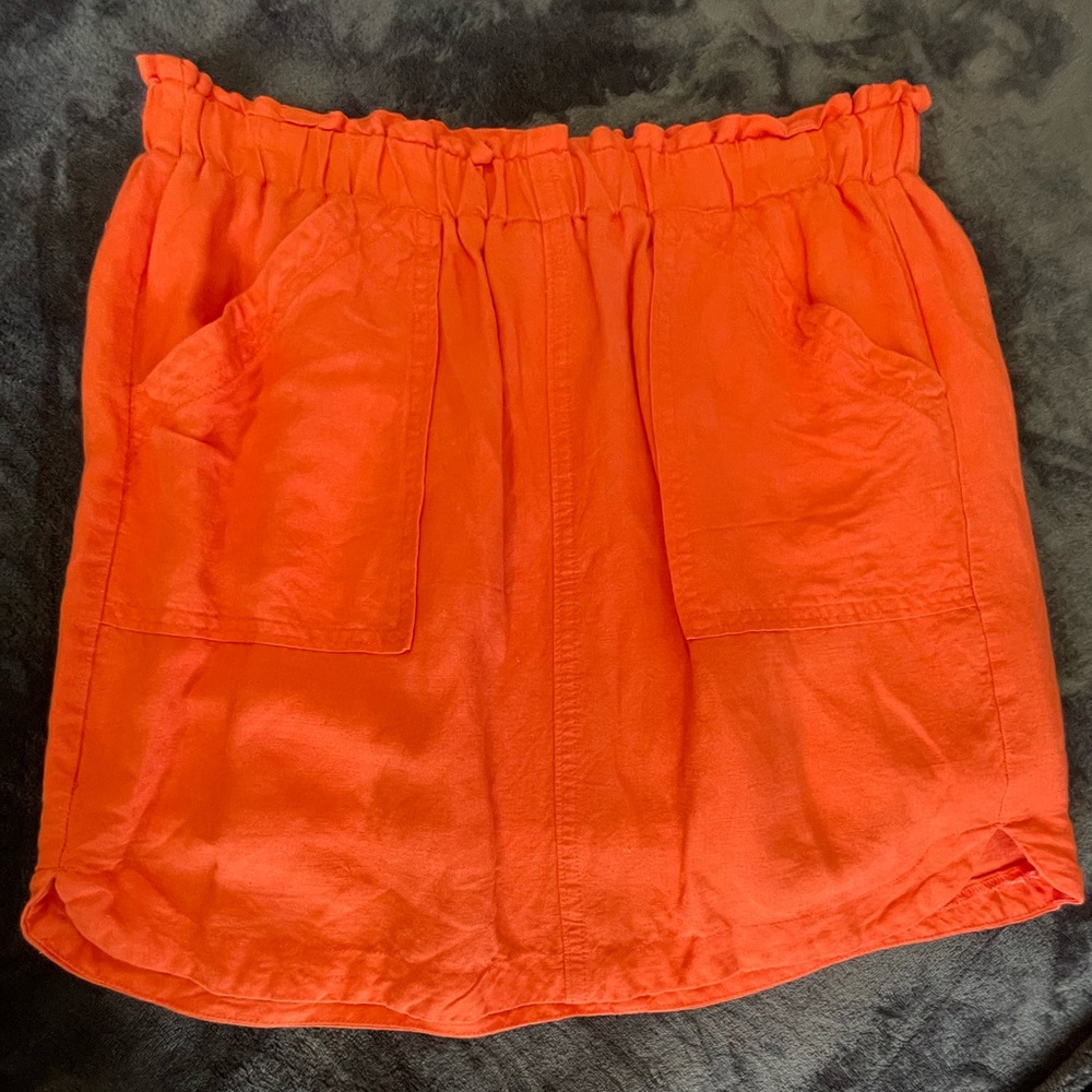 Banana Republic Skirt, 6P, orange with pockets